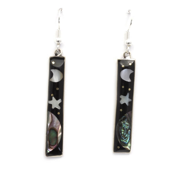 Large Rectangle Cosmic Earrings