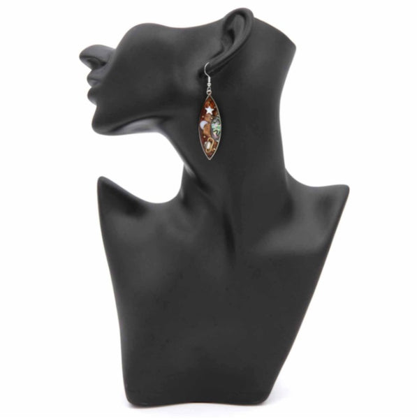 Large Saturno Seed Rust Cosmic Earrings