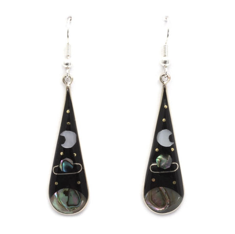 Large Cosmic Teardrop Earrings