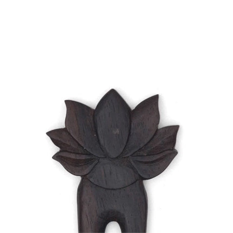 Lotus Wooden Hair Fork