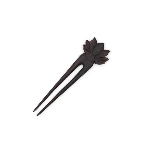 Lotus Wooden Hair Fork