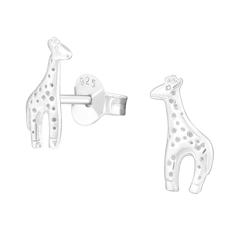 Giraffe Sterling Silver Stud Earrings
