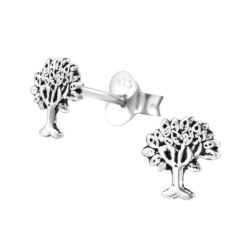 Tree of Life Sterling Silver Stud Earrings