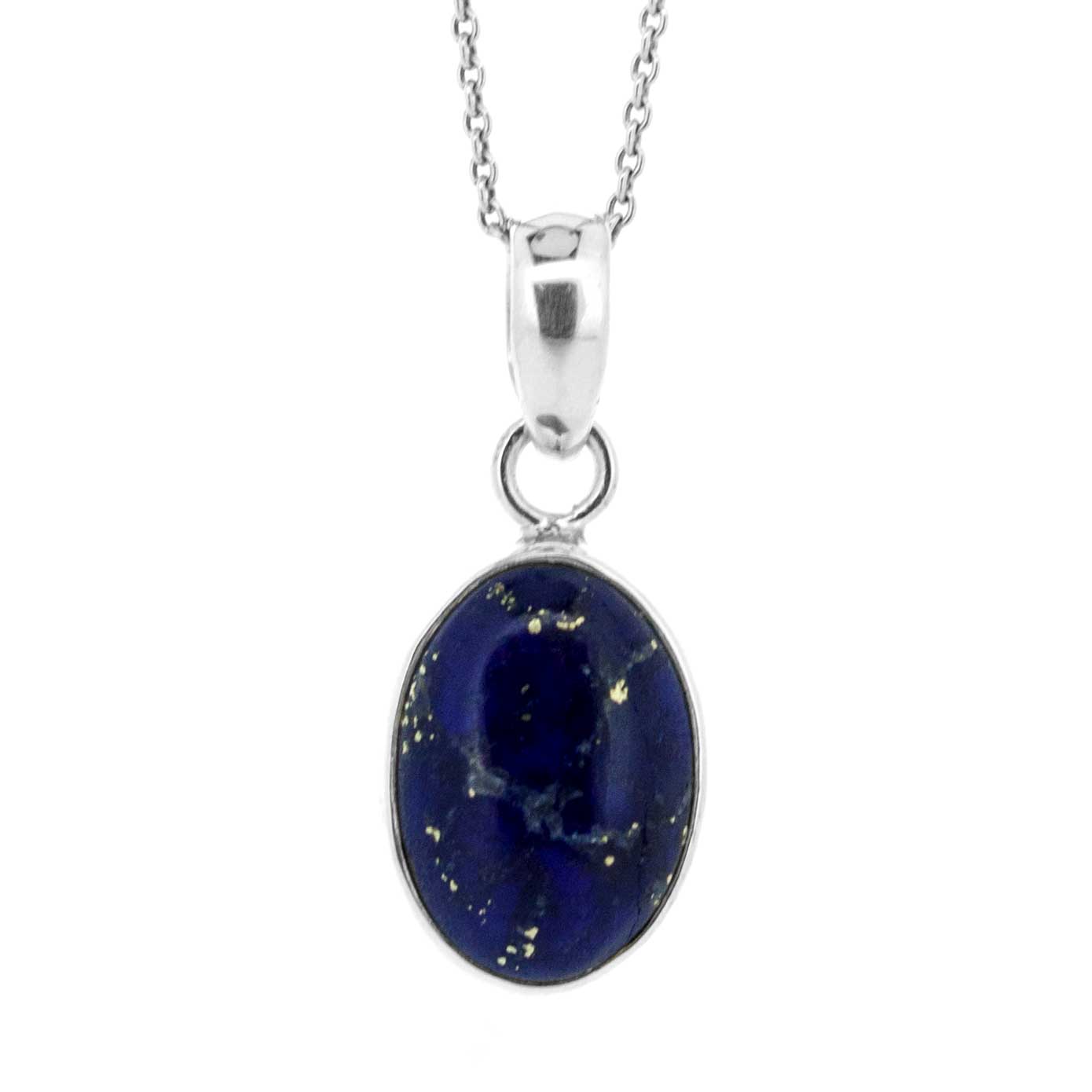 Nova Silver Lapis Lazuli Oval Pendant