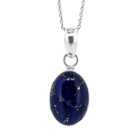 Nova Silver Lapis Lazuli Oval Pendant