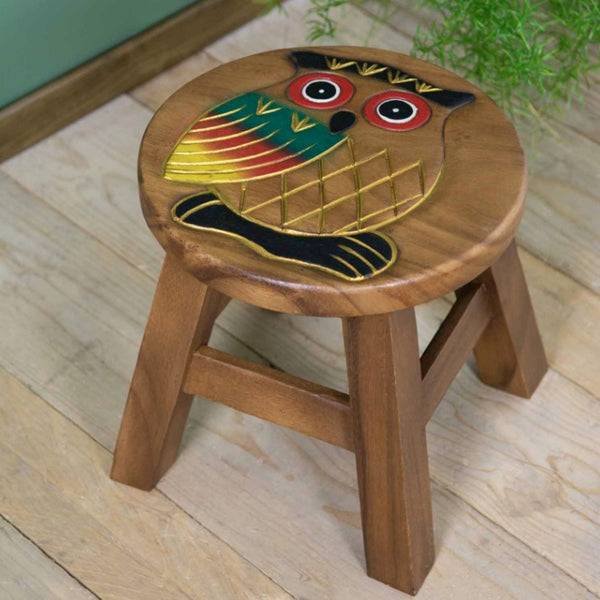 Owl Wooden Stool