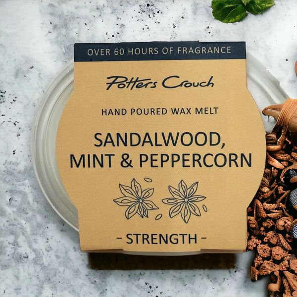Sandalwood, Mint and Peppercorn Wax Melt