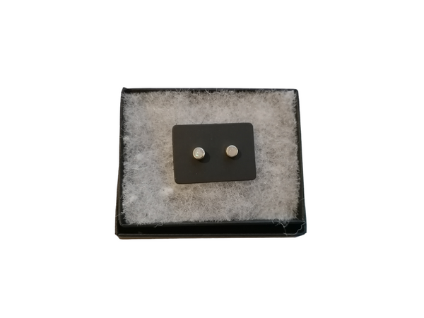 Nova Silver 4mm Round Moonstone Stud Earrings