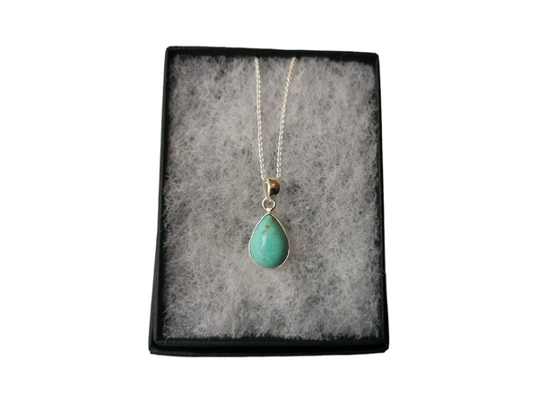 Nova Silver Turquoise Teardrop Pendant