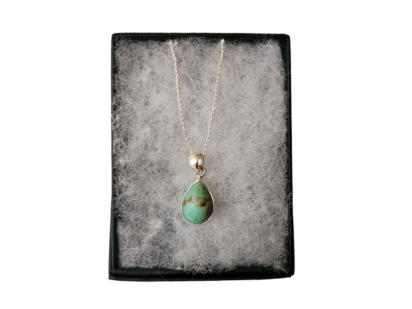Nova Silver Turquoise Teardrop Pendant