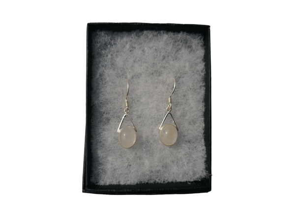 Nova Silver Moonstone Raindrop Drop Earrings
