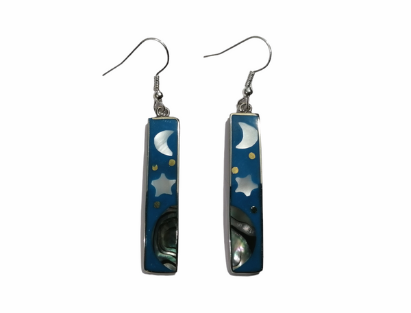 Large Rectangle Cosmic Earrings