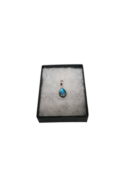 Nova Silver Labradorite Teardrop Pendant
