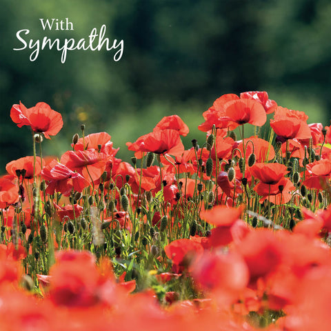 With Sympathy Poppy Greetings Card