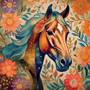 Horse Art Greetings Card