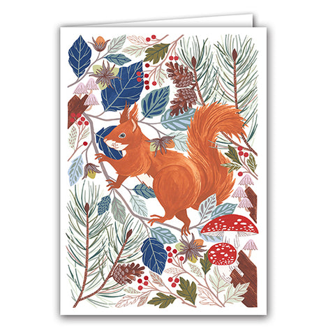 Red Squirrel Greetings Card