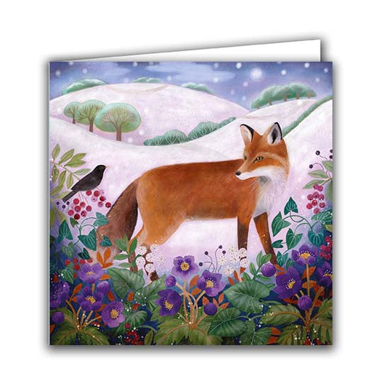 Winter Fox Greetings Card