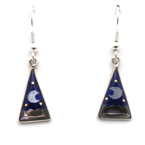 Small Triangle Cosmic Earrings