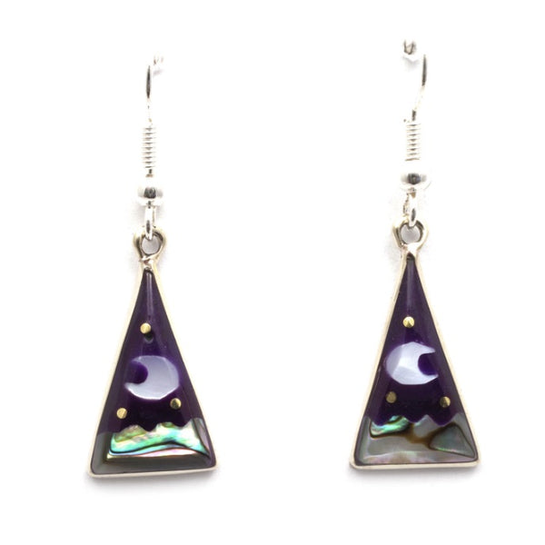 Small Triangle Cosmic Earrings