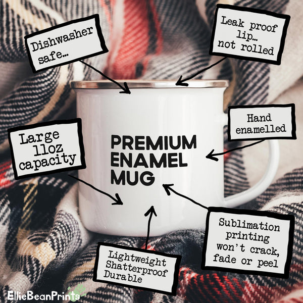 Hiking Enamel Mug