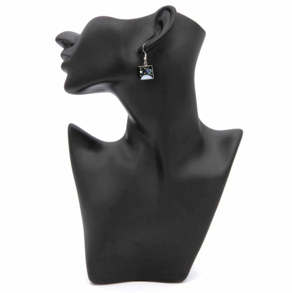 Square Black Cosmic Earrings