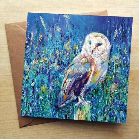 Midsummer Owl Greetings Card