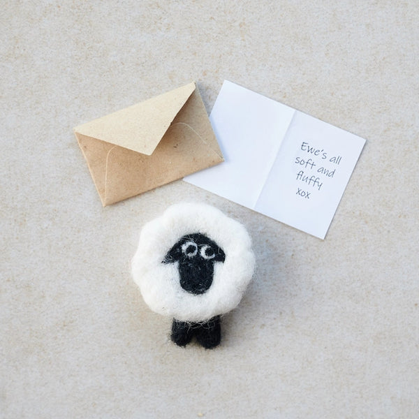 Ewe's Lovely Mum Wool Felt Sheep in a Matchbox
