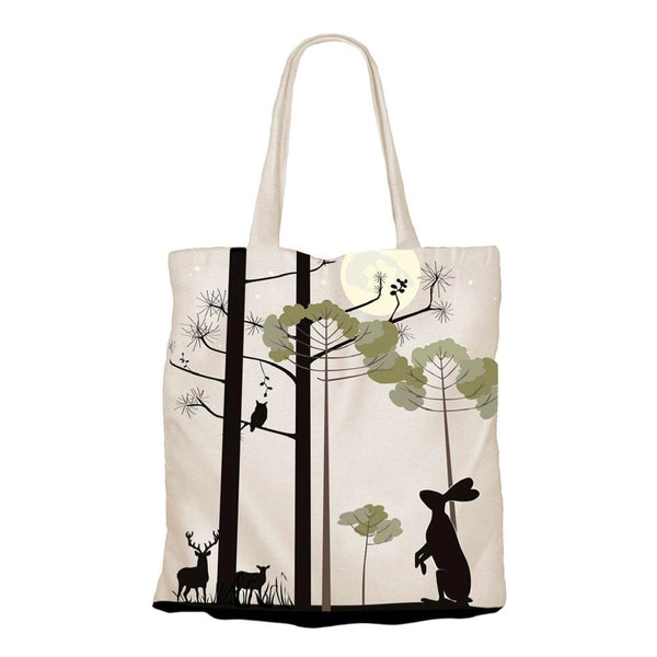 Hare and Moon Recycled Cotton Tote Bag
