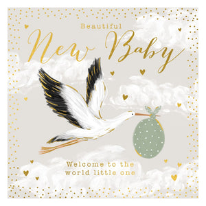 New Baby Stalk Greetings Card