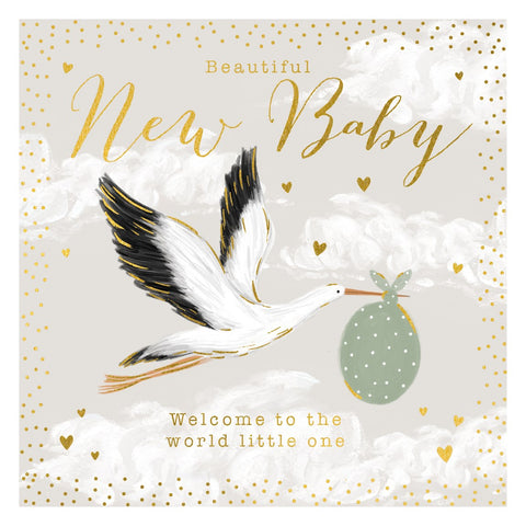 New Baby Stalk Greetings Card