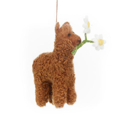 Alison the Alpaca Felt Decoration