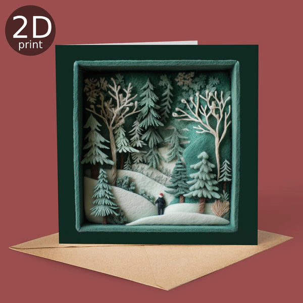 Snowy Woodland Walk Greetings Card GP07