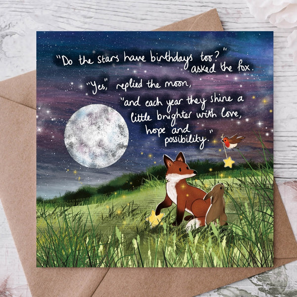 Birthday Stars Greetings Card