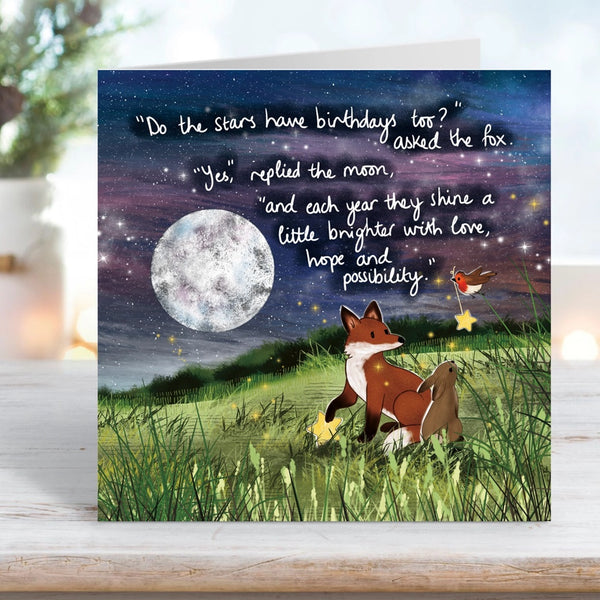 Birthday Stars Greetings Card