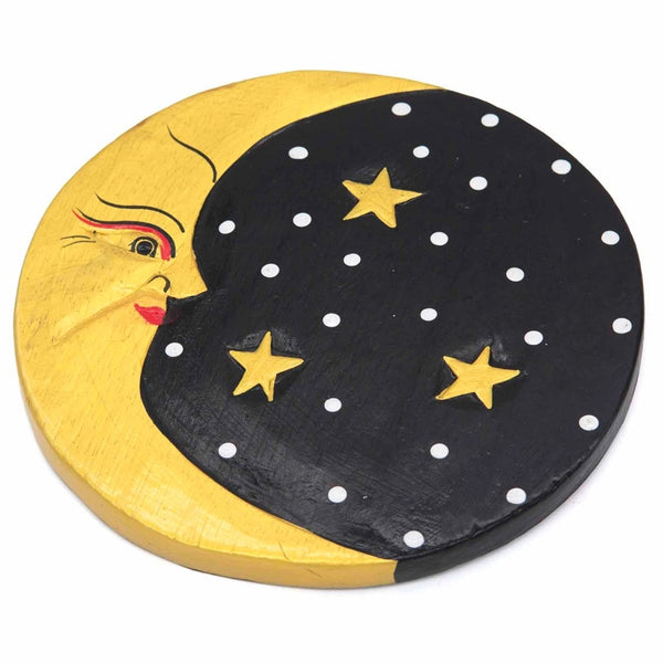 Black and Gold Moon Wall Plaque
