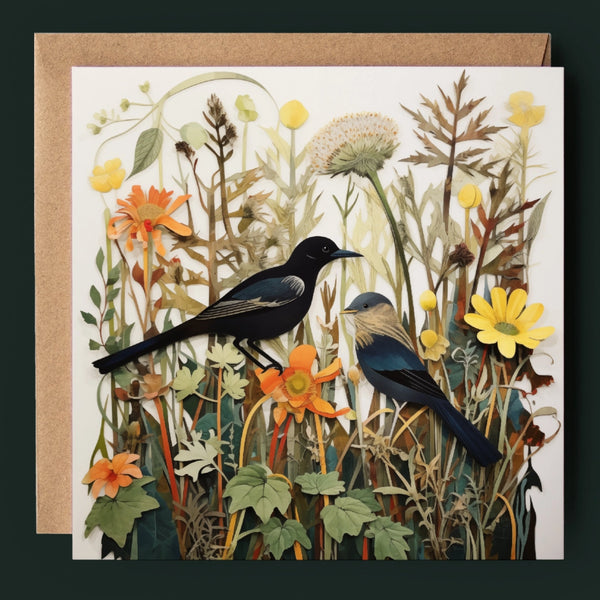 Wildflower Birds Greetings Card GP10