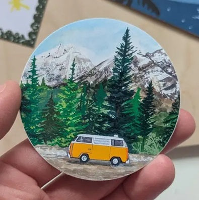 Camper Van Vinyl Sticker