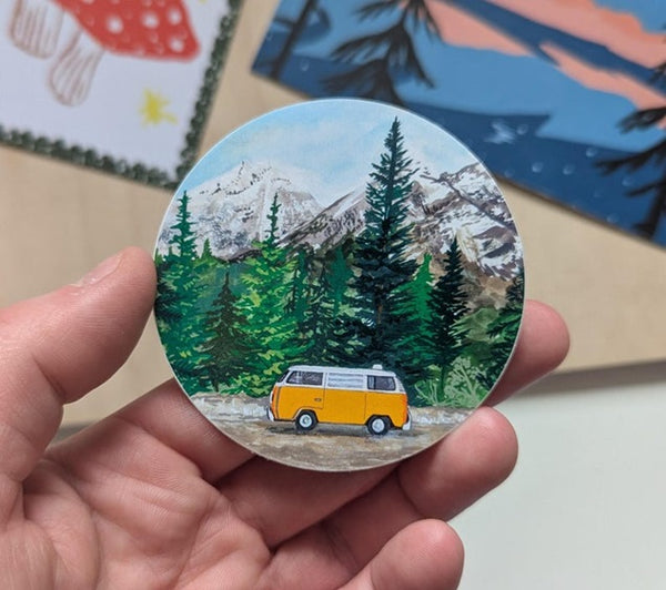 Camper Van Vinyl Sticker