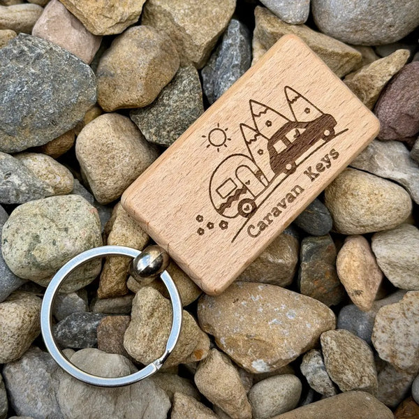 Caravan Keys Wooden Keyring
