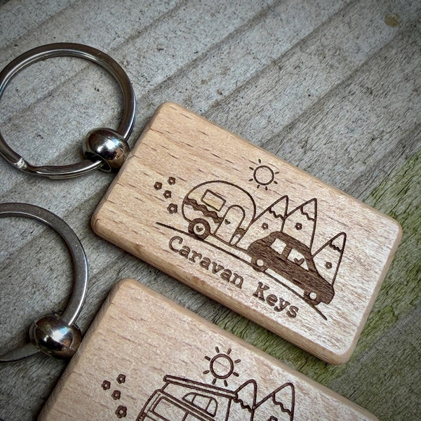 Caravan Keys Wooden Keyring