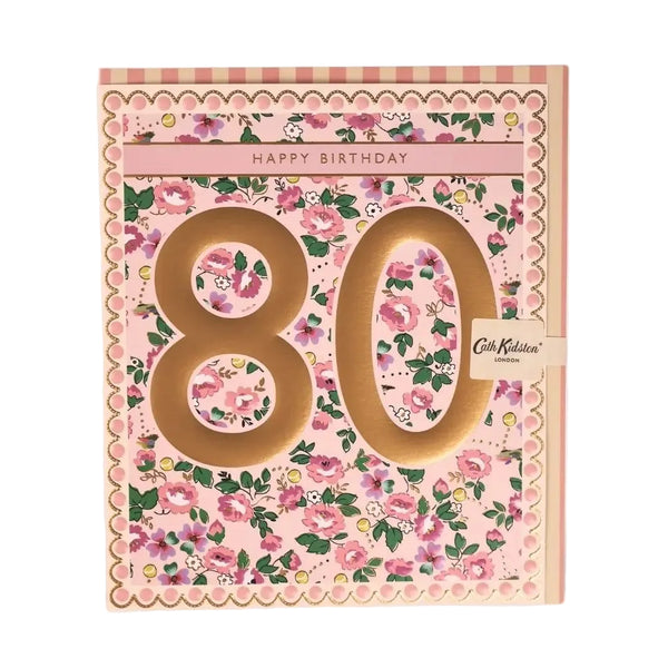 Cath Kidston 80th Birthday Card