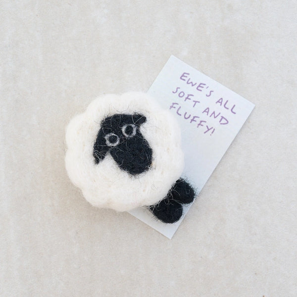 Ewe's Woolly Lovely Wool Felt Sheep in a Matchbox