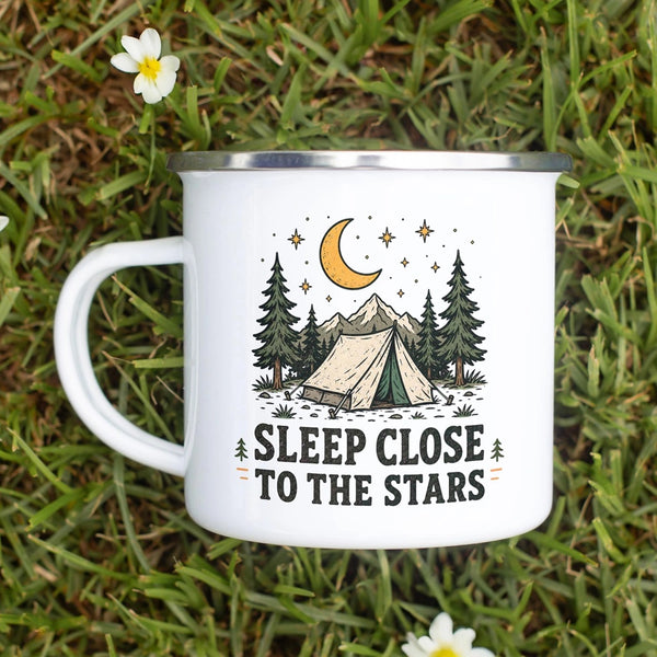Close to the Stars Enamel Mug