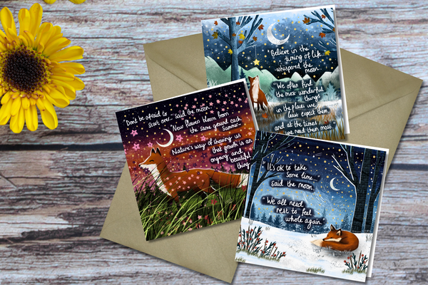'Timing' - Greeting Card From Fox Under The Moon