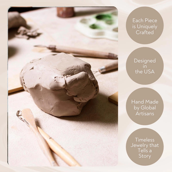 Colourful Half Moon Clay Jewellery Set