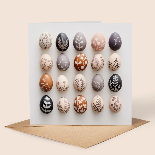 Sprig Painted Easter Egg Greetings Card GP20