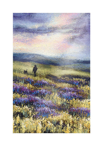 Lavender Field Greetings Card