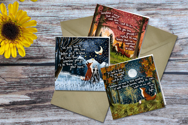 'Timing' - Greeting Card From Fox Under The Moon