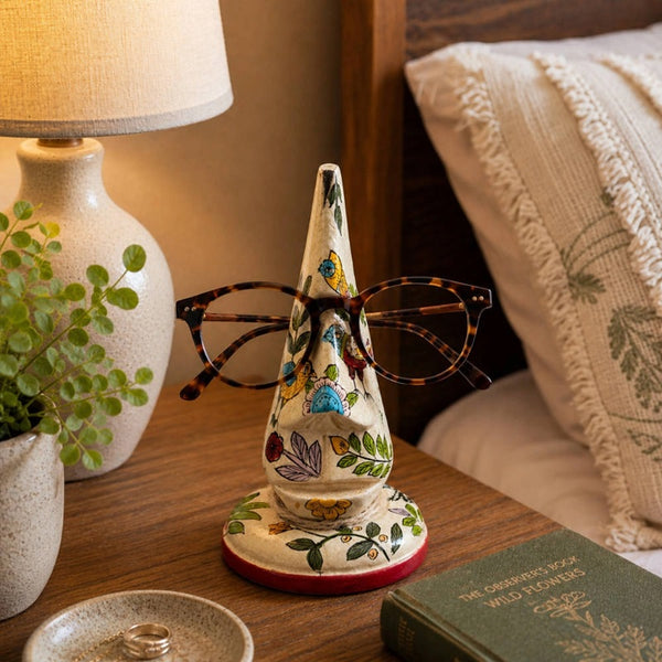 Spectacle Stand Handpainted Floral