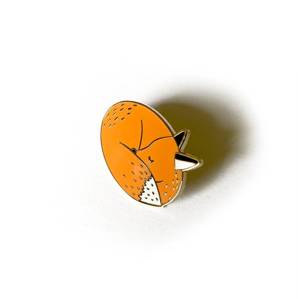 Sleeping Fox Enamel Pin